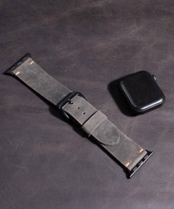 dây đồng hồ da bò sáp dành cho apple watch